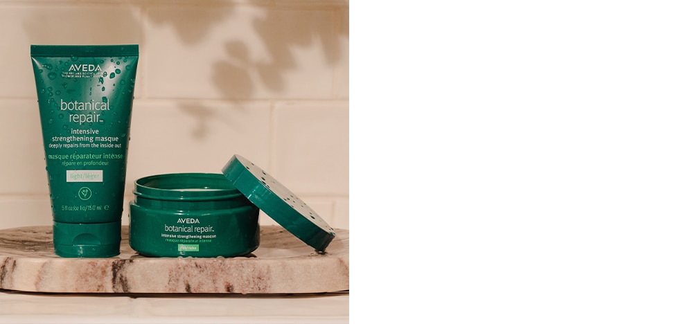 Product imagery of botanical repair™ intensive strengthening masques in light and rich.