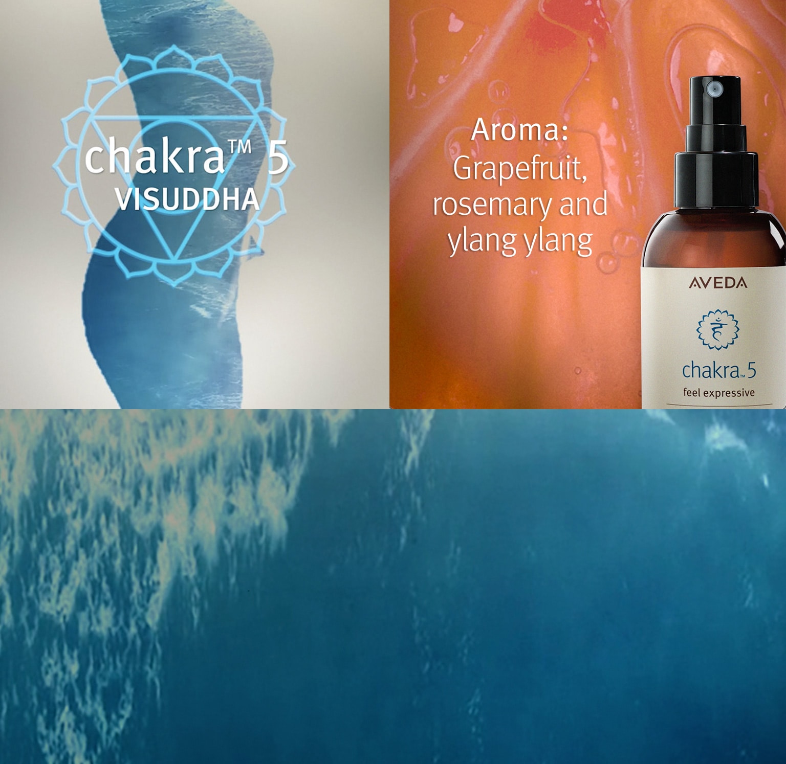 Chakra 5 Aroma enthält Grapefruit, Rosmarin und Ylang Ylang